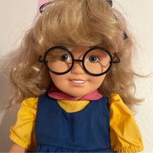 Vintage Toys 1988 Lakeshore Dolls Dress Overalls Glasses Curls